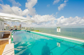 BR13 Lindo Apartamento Vista Mar a 100m da Praia - Barra
